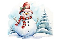 Snowman winter white representation. AI generated Image by rawpixel.