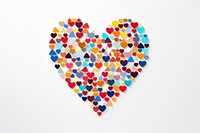 Heart icons backgrounds white background creativity. AI generated Image by rawpixel.