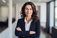 Latin business woman standing portrait smiling. AI generated Image by rawpixel.
