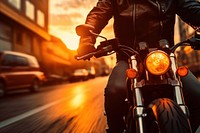Motorcycle headlight vehicle leather. AI generated Image by rawpixel.