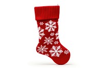 Red Christmas stocking christmas white sock. AI generated Image by rawpixel.