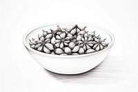 Spice drawing bowl sketch. AI generated Image by rawpixel.