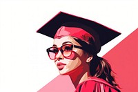 Graduate graduation portrait glasses. AI generated Image by rawpixel.
