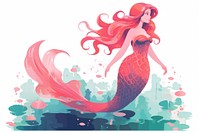 Mermaid underwater creativity hairstyle. AI generated Image by rawpixel.