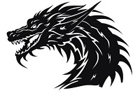 Dragon black creativity monochrome. AI generated Image by rawpixel.