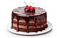 Cake chocolate dessert cream. AI generated Image by rawpixel.