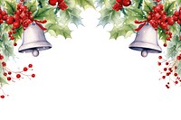 Christmas bells theme border white background celebration decoration. AI generated Image by rawpixel.