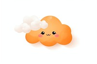 Cute cloud orange sky anthropomorphic confectionery outdoors. AI generated Image by rawpixel.