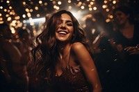 Woman laughing portrait dancing smile. AI generated Image by rawpixel.