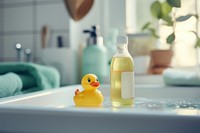 Bottle bottle bathtub duck. AI generated Image by rawpixel.
