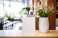 Blank brochure furniture flower table. 