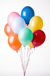Balloons group white background anniversary celebration. AI generated Image by rawpixel.