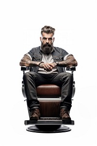 Barber sitting adult chair. AI generated Image by rawpixel.