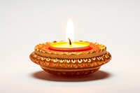 Diwali candle illuminated celebration decoration. 