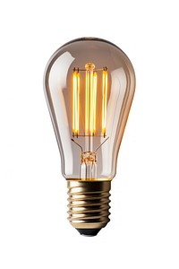 Tungsten LED bulb lightbulb filament white background. AI generated Image by rawpixel.