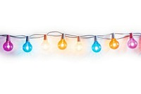 Party light string lightbulb white background illuminated. AI generated Image by rawpixel.