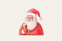 Santa Claus drink christmas drinking. AI generated Image by rawpixel.