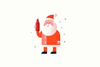 Santa Claus cartoon red white background. AI generated Image by rawpixel.