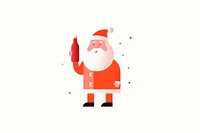 Santa Claus cartoon red white background. 