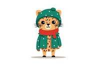 Winter cute white background anthropomorphic. AI generated Image by rawpixel.