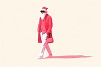 Santa Claus fashion walking adult. AI generated Image by rawpixel.