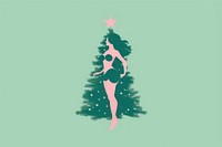 Mermaid christmas tree representation. AI generated Image by rawpixel.