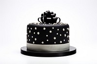 Simple black birthday cake dessert icing food. AI generated Image by rawpixel.