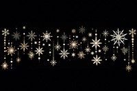 Snowflakes border backgrounds night black background. AI generated Image by rawpixel.