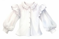 White shirt blouse sleeve white. AI generated Image by rawpixel.