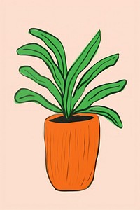 Houseplant drawing leaf creativity. AI generated Image by rawpixel.