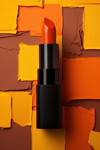 Lipstick cosmetics yellow red. AI generated Image by rawpixel.