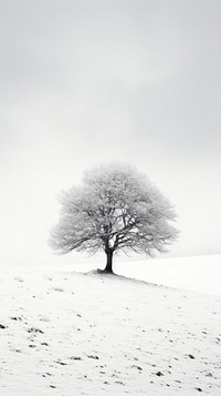 Snowing landscape outdoors nature. AI generated Image by rawpixel.
