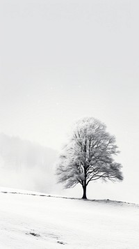Snowing landscape outdoors nature. AI generated Image by rawpixel.