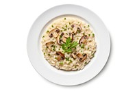 Mushroom risotto plate food meal. AI generated Image by rawpixel.