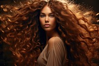 Curly hair portrait adult photo. AI generated Image by rawpixel.