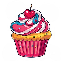 Cupcake dessert icing food. AI generated Image by rawpixel.