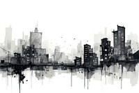 City sketch landscape drawing. AI generated Image by rawpixel.
