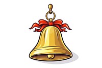 Christmas bell line white background chandelier. AI generated Image by rawpixel.