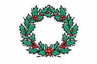 Christmas wreath pattern line celebration. AI generated Image by rawpixel.
