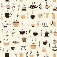 Coffee pattern backgrounds drink. AI generated Image by rawpixel.