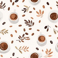 Coffee backgrounds pattern cup. AI generated Image by rawpixel.