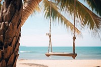 Swing hanging outdoors vacation summer. AI generated Image by rawpixel.