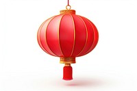 Chinese Red Lantern lantern red white background. 