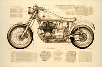 Bike drawing motorcycle vehicle.