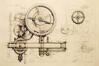 Gear diagram backgrounds drawing