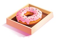 Donut dessert food box. AI generated Image by rawpixel.