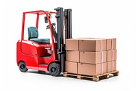 Forklift box pallet red. AI generated Image by rawpixel.