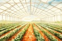 Carrot field inside greenhouse agriculture gardening outdoors. AI generated Image by rawpixel.