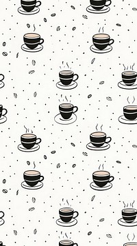 Coffee cup backgrounds pattern saucer. AI generated Image by rawpixel.