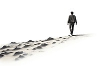 Man walking standing outdoors white background. AI generated Image by rawpixel.